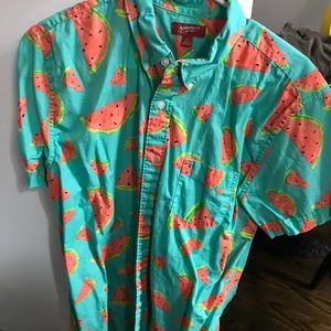 Arizona Jeans Watermelon Button Down Medium